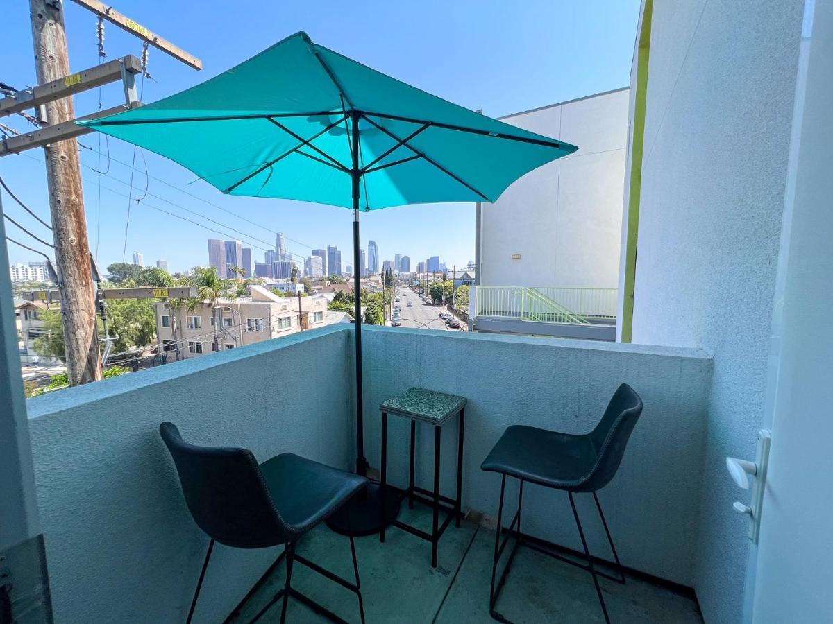 Downtown Los Angeles Skyline Balcony View Modern Penthouse Eksteriør bilde
